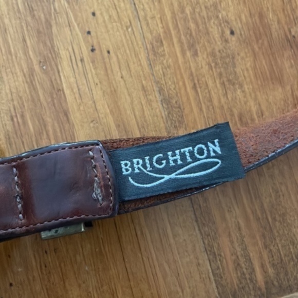 Brighton Brown Leather Western Belt main image 7